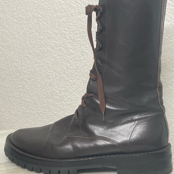 Ann Demeulemeester boots 8 or 38.5 EU Brown Heeled lace up - Picture 7 of 12